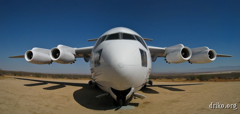 YC-15A panorama_800.jpg - The McDonnell Douglas YC-15 was a competitor in the Advanced Medium STOL Transport program.  This bird is located behind the Century Circle display.