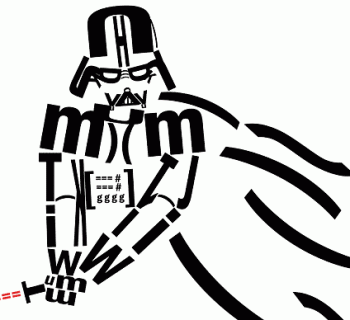Typographical Darth Vader