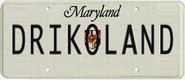 1986 Maryland license plate