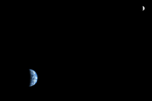 Earth and Moon from Mars