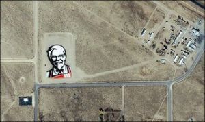 KFC logo from space