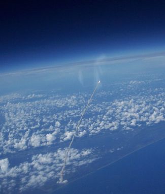 Space Shuttle launch from ISS