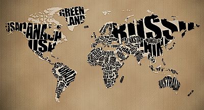 Typographic World Map